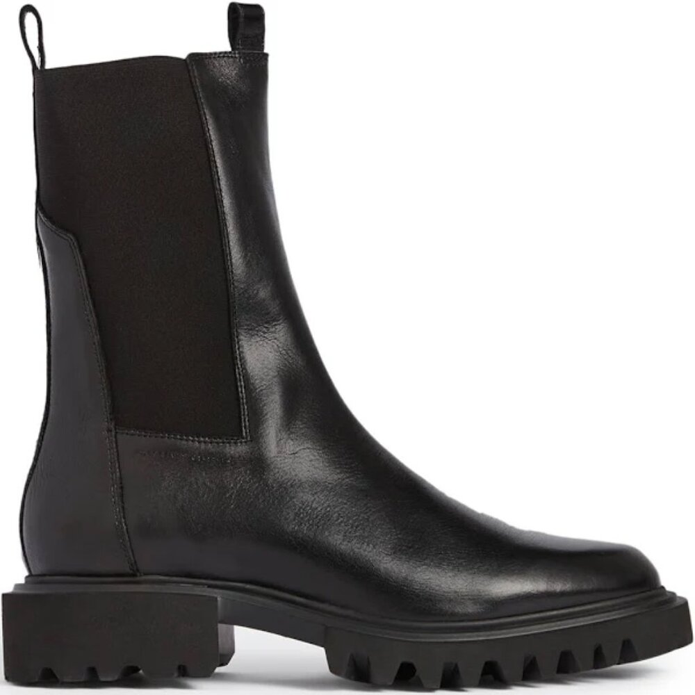All Saints Lug Sole Hallie Stretch Ankle Boots, Black